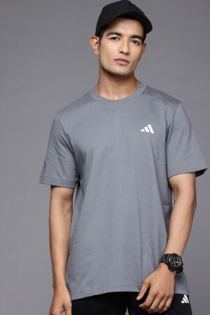 Men Brand Logo Detail Pure Cotton T-shirt