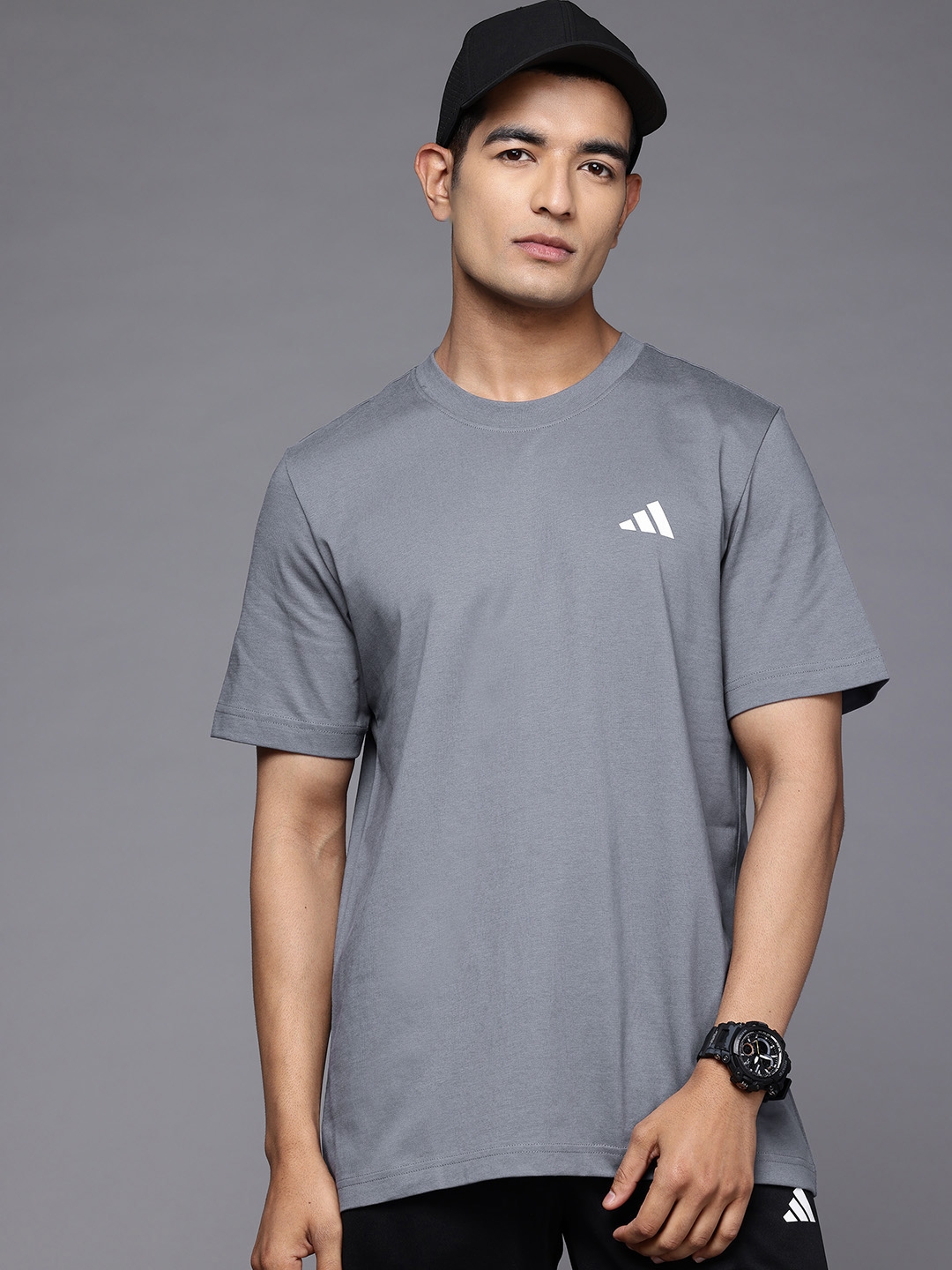 Men Brand Logo Detail Pure Cotton T-shirt