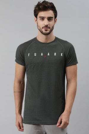 Men Anti Odour Checked Slim Fit T-shirt