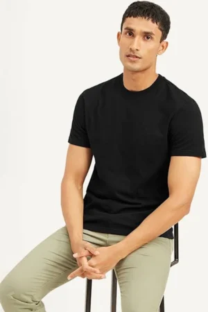 Men Soft Pure Cotton Round Neck Half Sleeve Tshirt