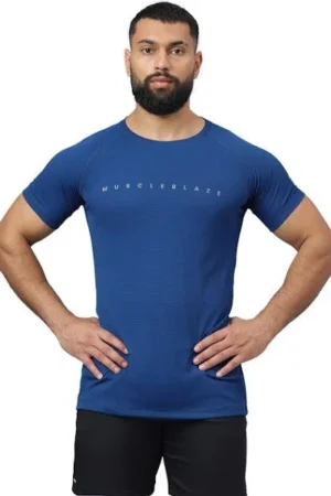 Unisex Brand Logo Printed Round Neck Compression T-shirt